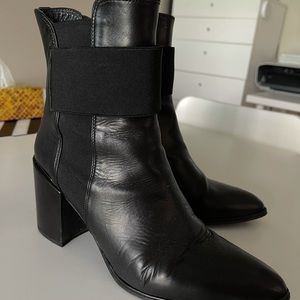 Stuart weitzman leather ankle boot